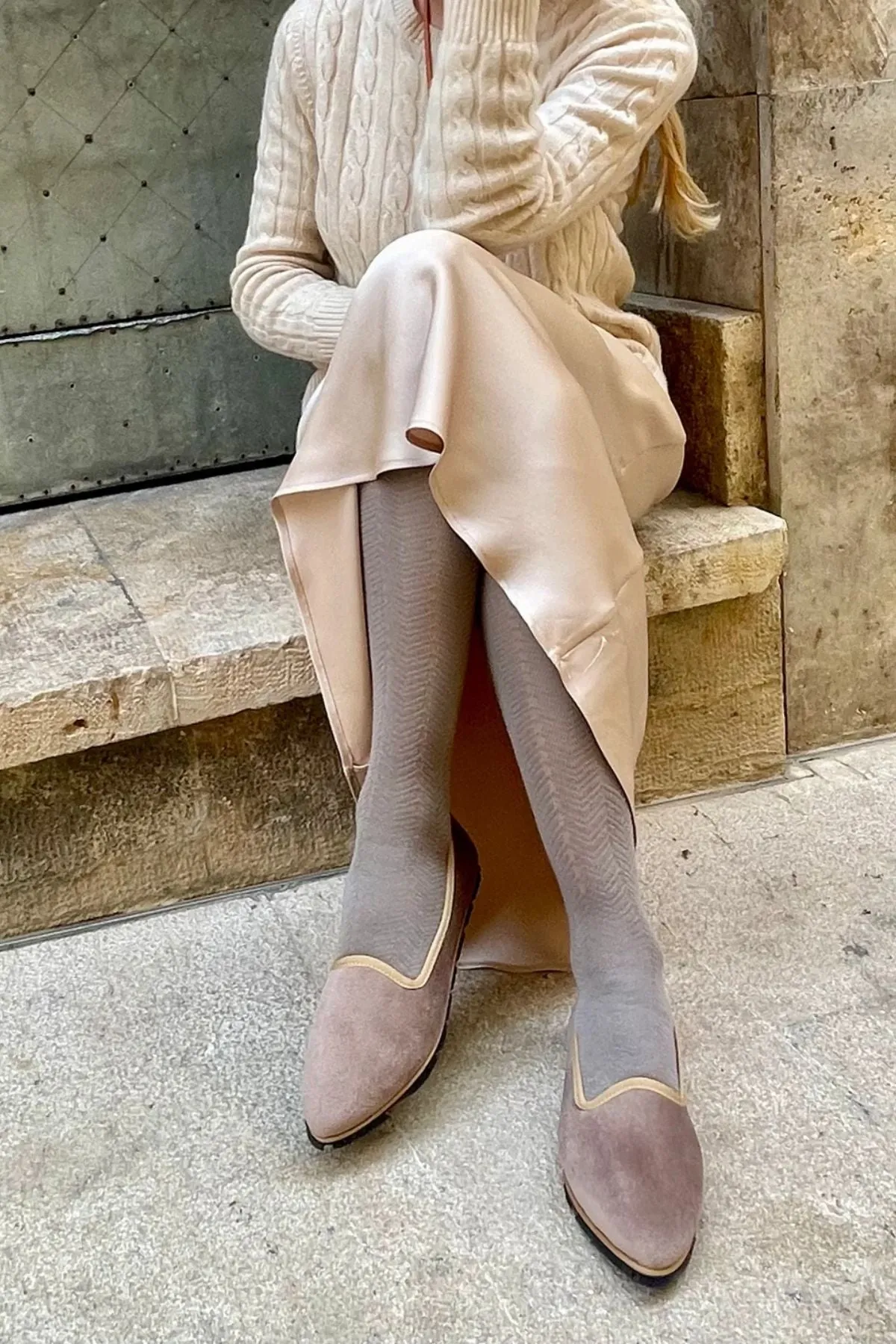 Slippers Terciopelo Beige Plus