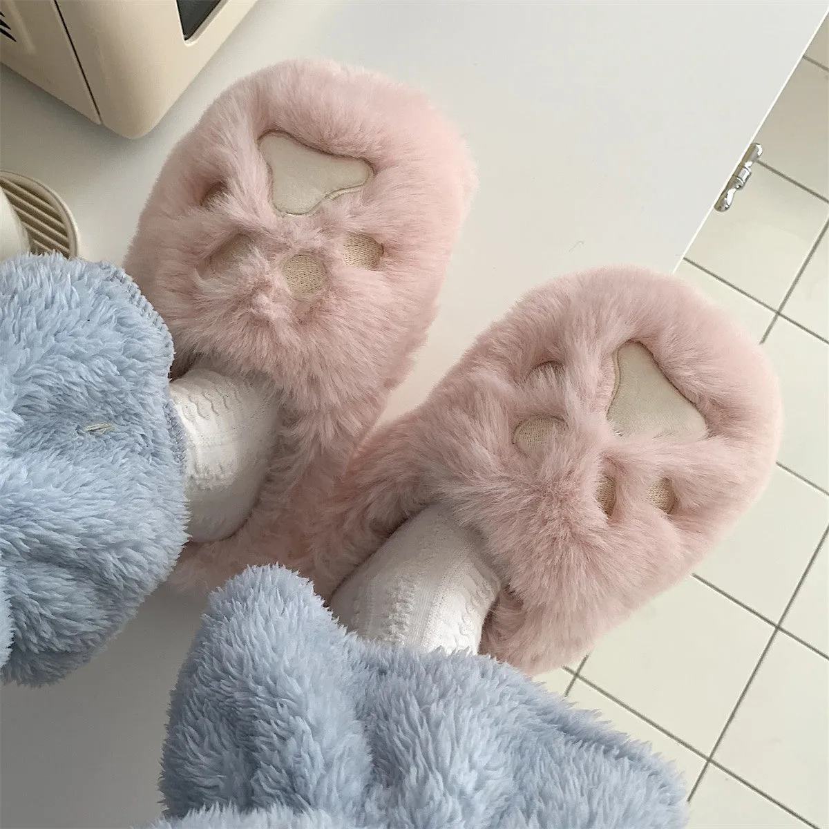 Soft Cat Paw Warm Cotton Slippers