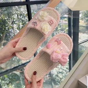 Soft  Cozy & Stylish Embroidered Slippers