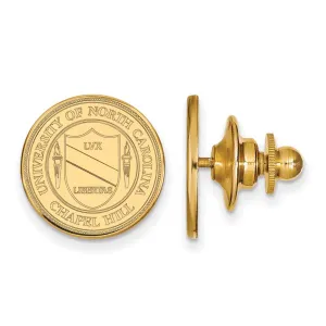 Sterling Silver Gold-plated University of North Carolina Crest Lapel Pin