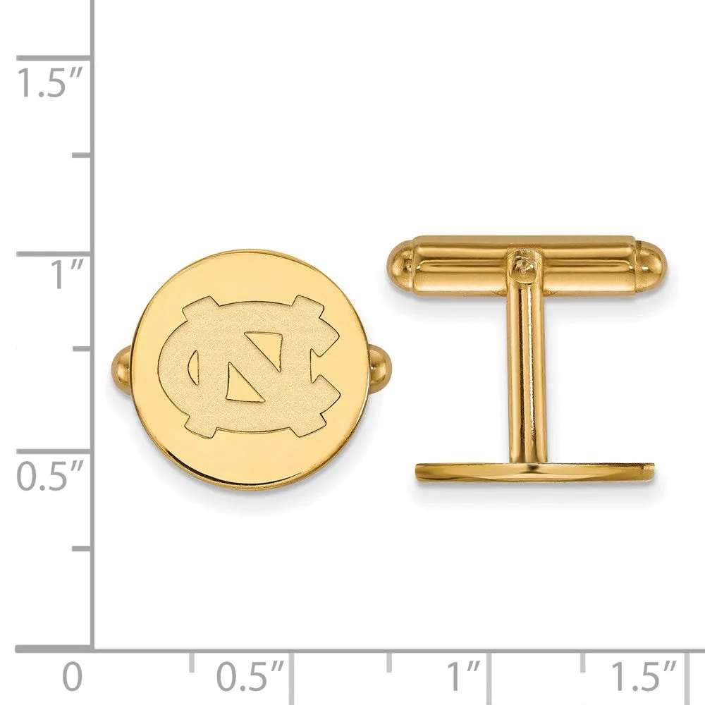 Sterling Silver Gold-plated University of North Carolina N-C Cuff Links