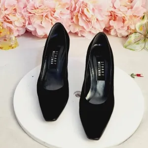 Stuart Weitzman ‘Anna’ Black Peau Block Heel Size: 5B
