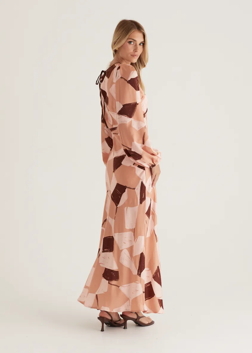 Taliya Maxi Dress - Blush Geo