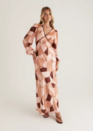 Taliya Maxi Dress - Blush Geo