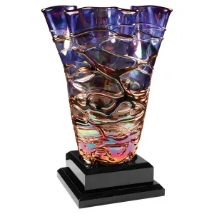 Tall Art Glass Vase