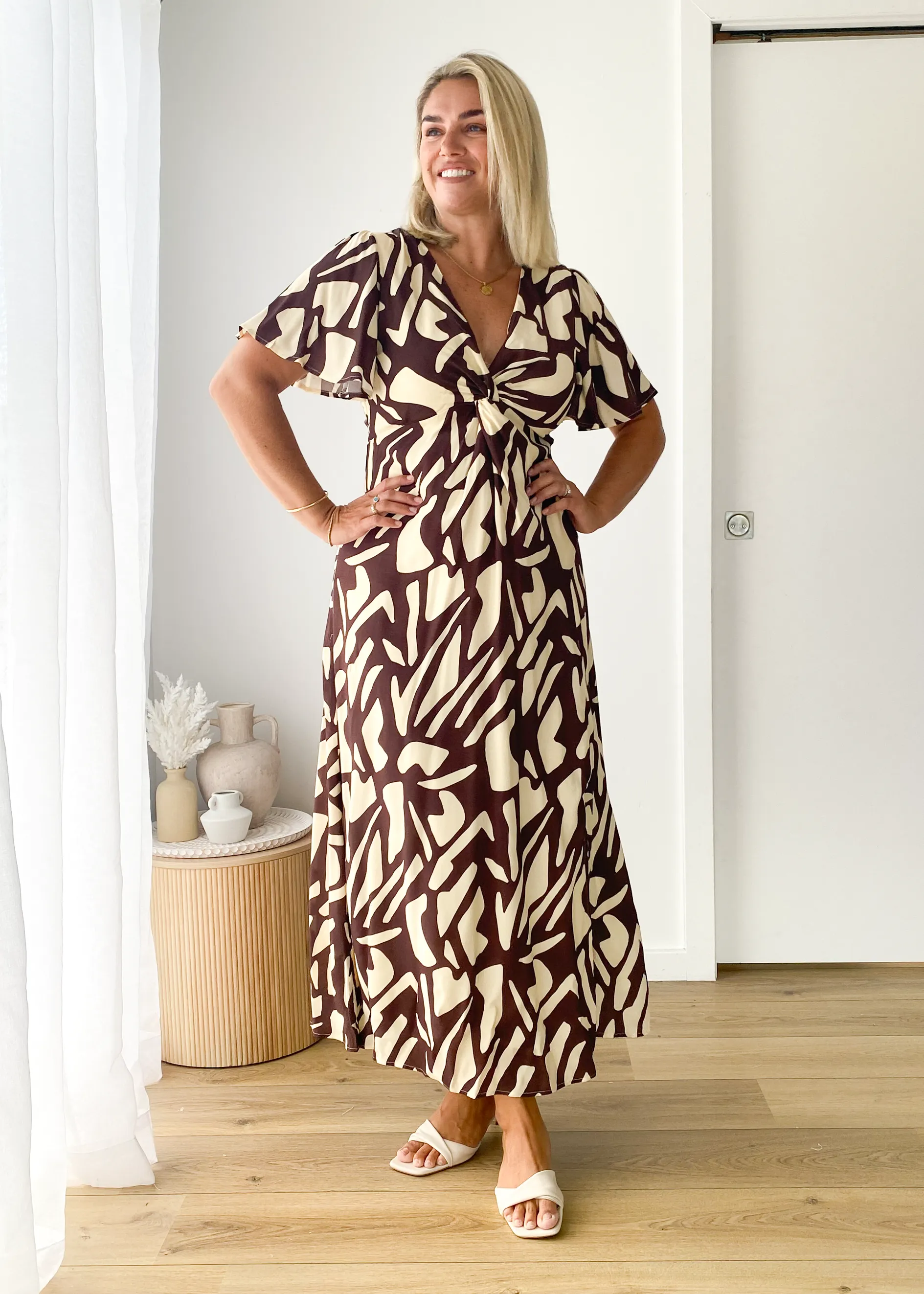 Tamsen Maxi Dress - Choc Vanilla