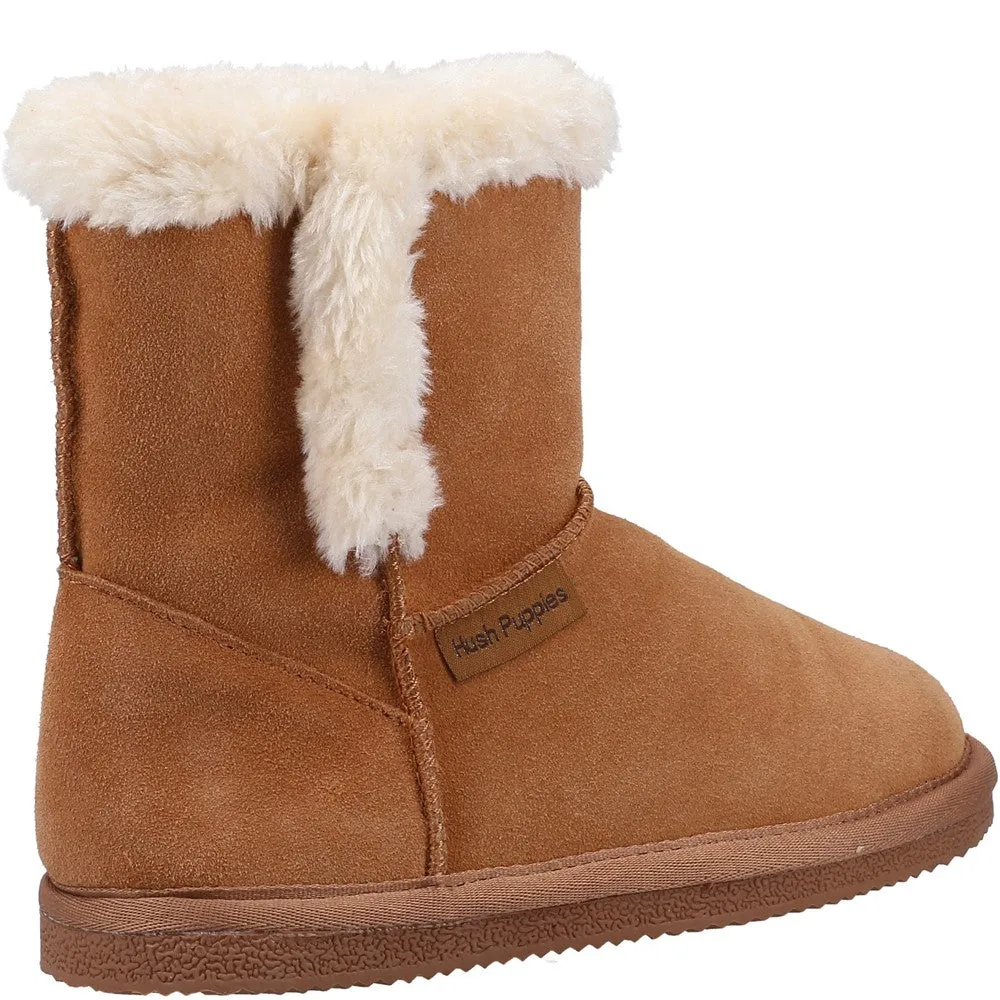 Tan Ashlynn Bootie Slipper