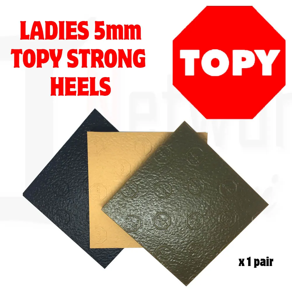 Topy 5mm Ladies Heels - 3 colors to choose from
