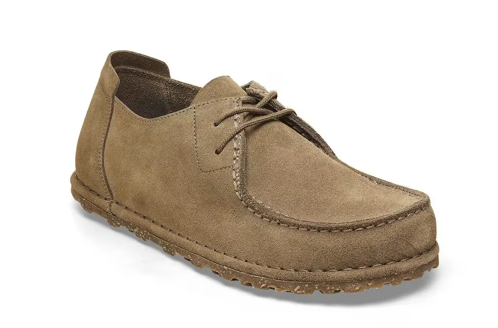 UNISEX BIRKENSTOCK UTTI LACE | GRAY TAUPE SUEDE LEATHER