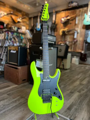 USED Schecter Sun Valley Super Shredder Electric Guitar with Floyd Rose and Sustainiac- Birch Green
