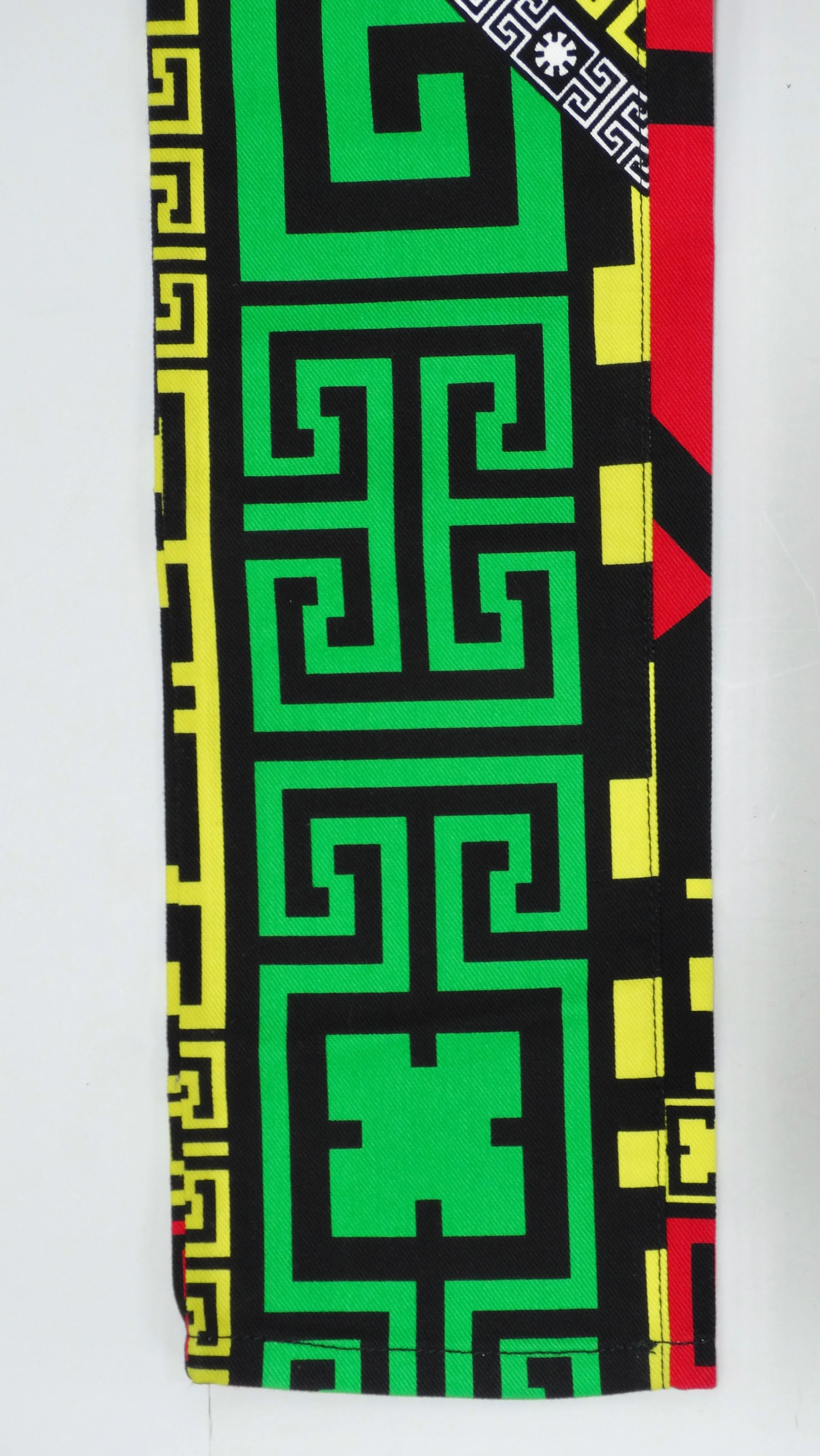 Versace #GREEK Puzzle Print Jeans