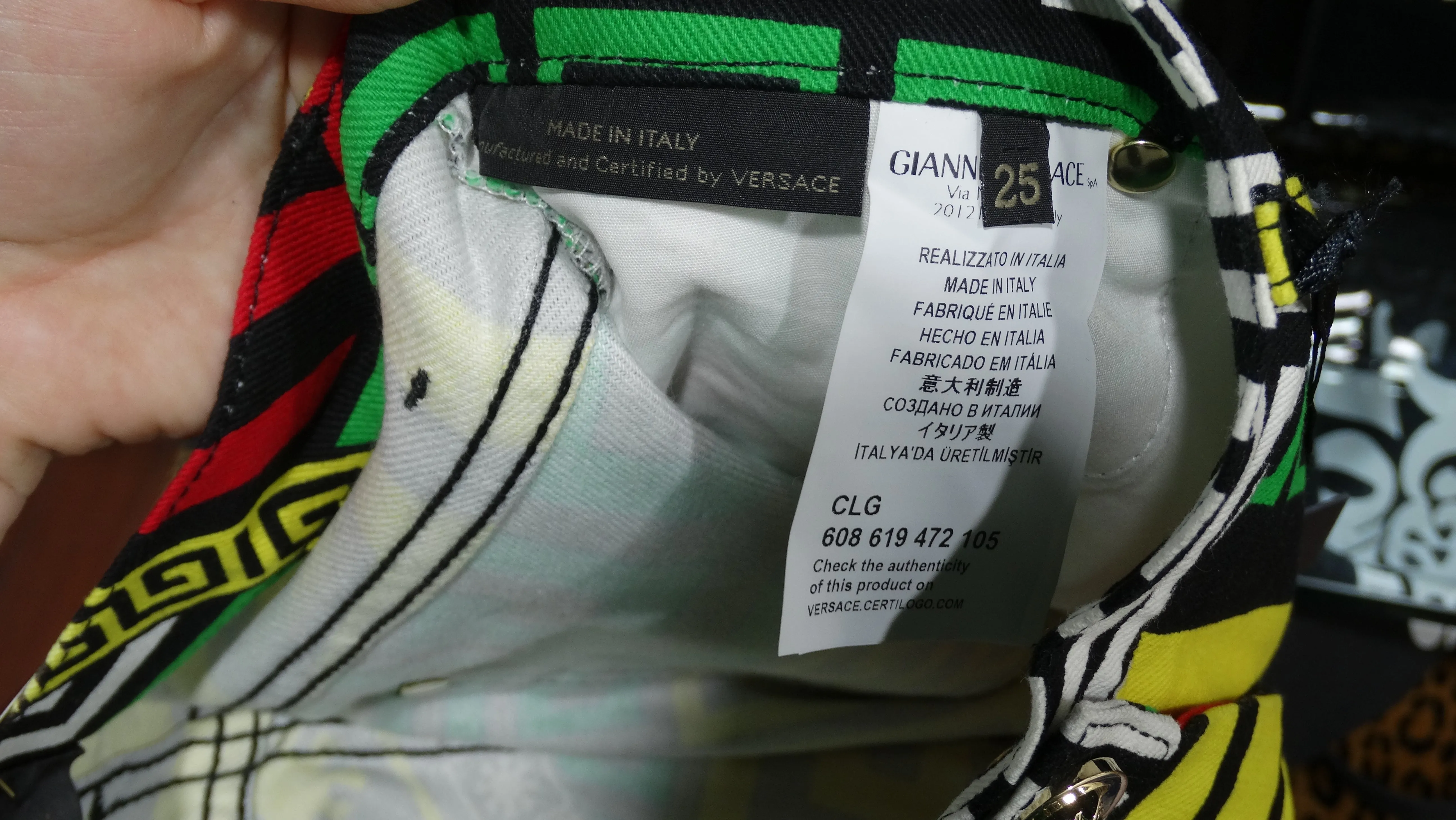 Versace #GREEK Puzzle Print Jeans