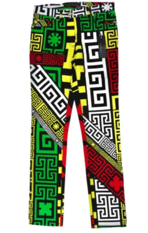 Versace #GREEK Puzzle Print Jeans