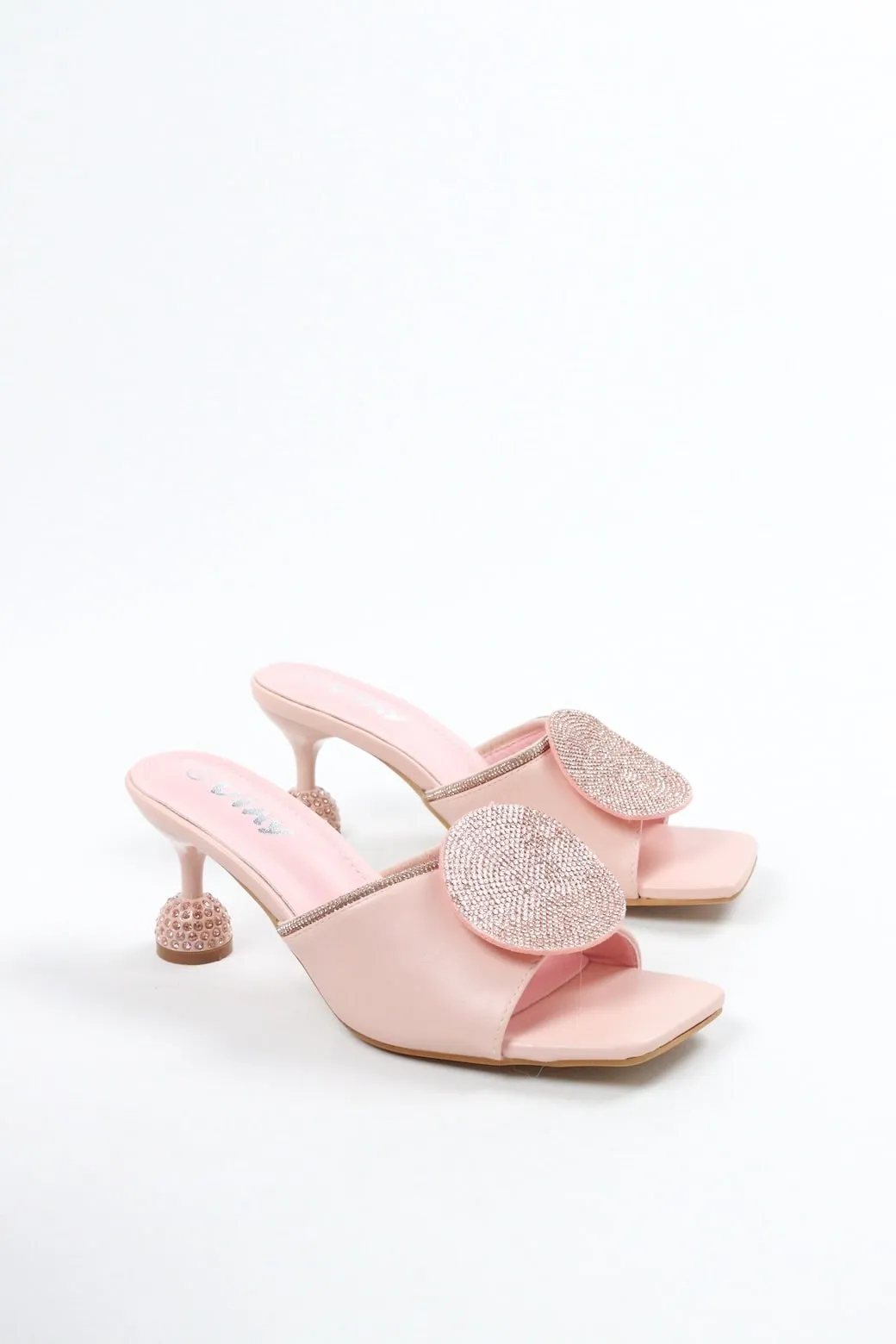 Viny Women's Round Sparkle Heels