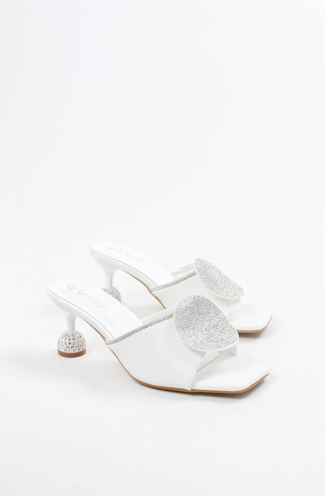 Viny Women's Round Sparkle Heels
