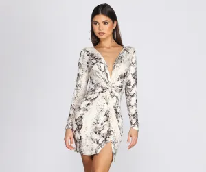Viper Vixen Stylish Knot Mini Dress