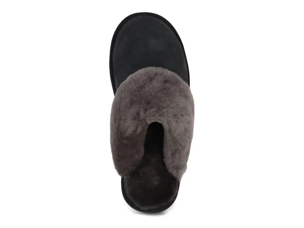 WARMBAT Women Suede Slippers 'Flurry', charcoal