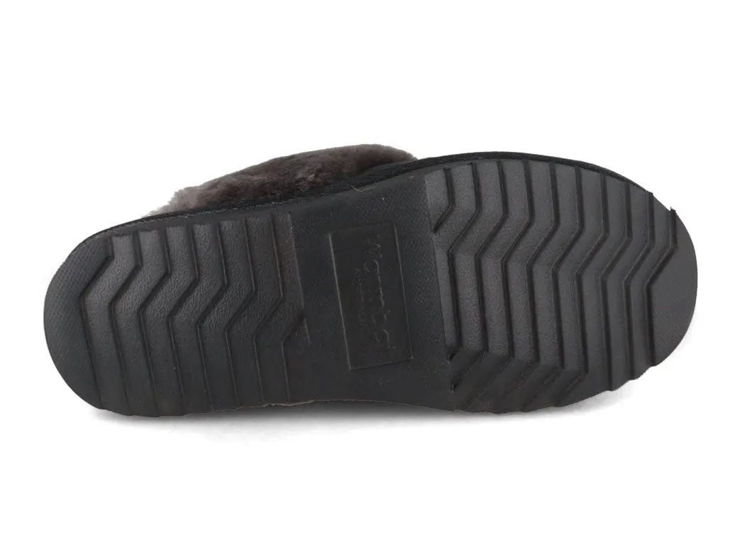 WARMBAT Women Suede Slippers 'Flurry', charcoal