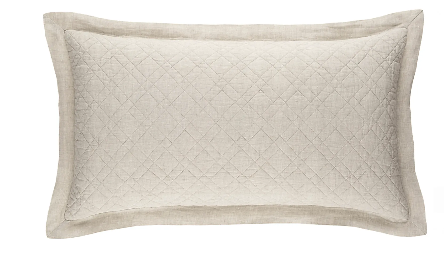 Washed Linen Sham - Natural