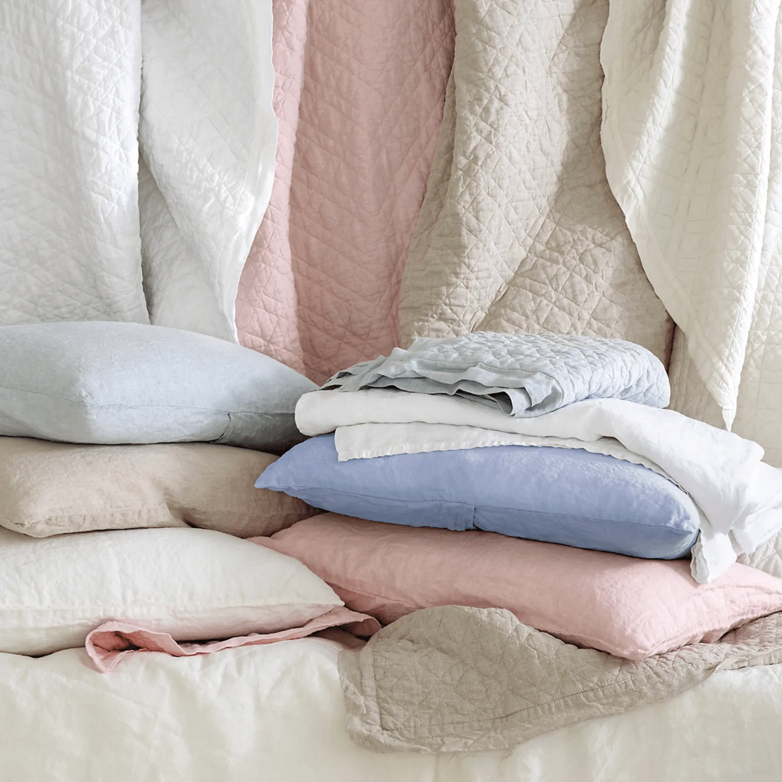 Washed Linen Sham - Natural