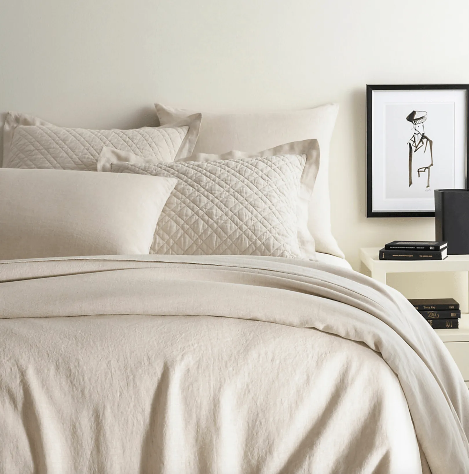 Washed Linen Sham - Natural