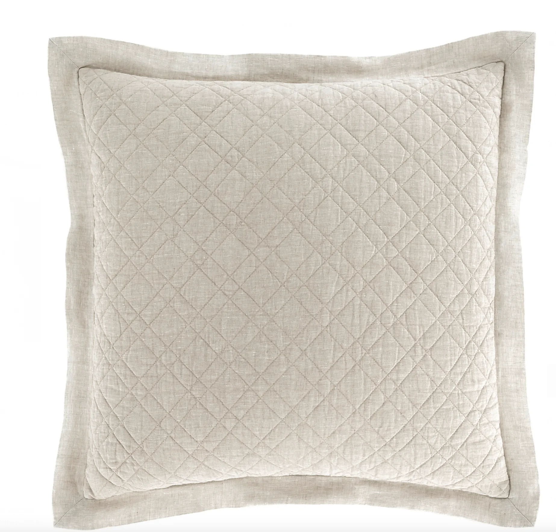Washed Linen Sham - Natural