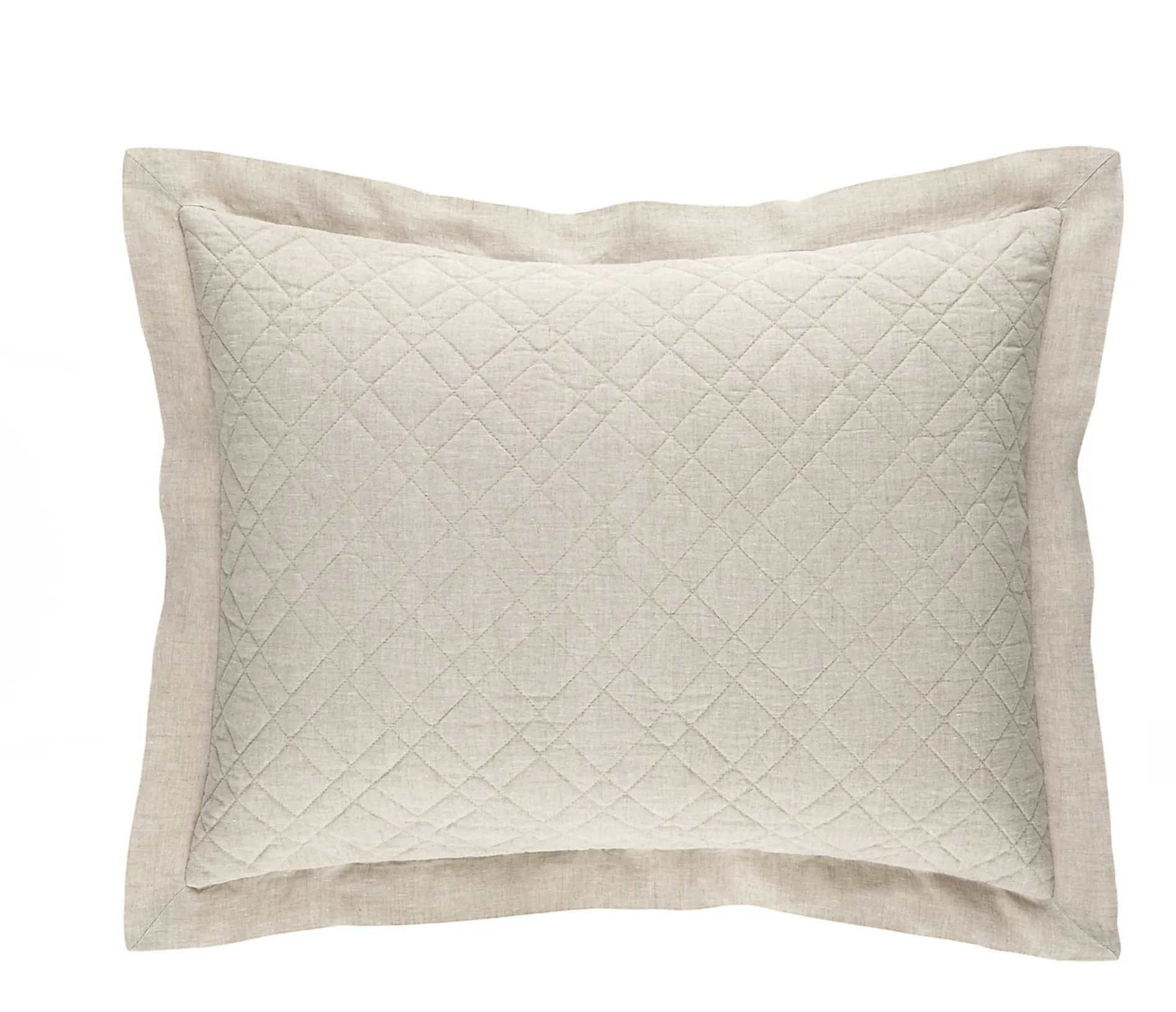 Washed Linen Sham - Natural