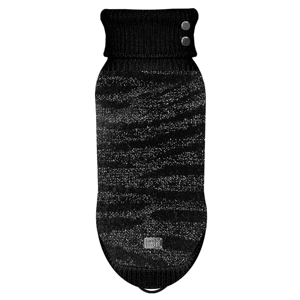 WILD Metallic Knit Dog Sweater in Black (Bulldog Sizes Available)