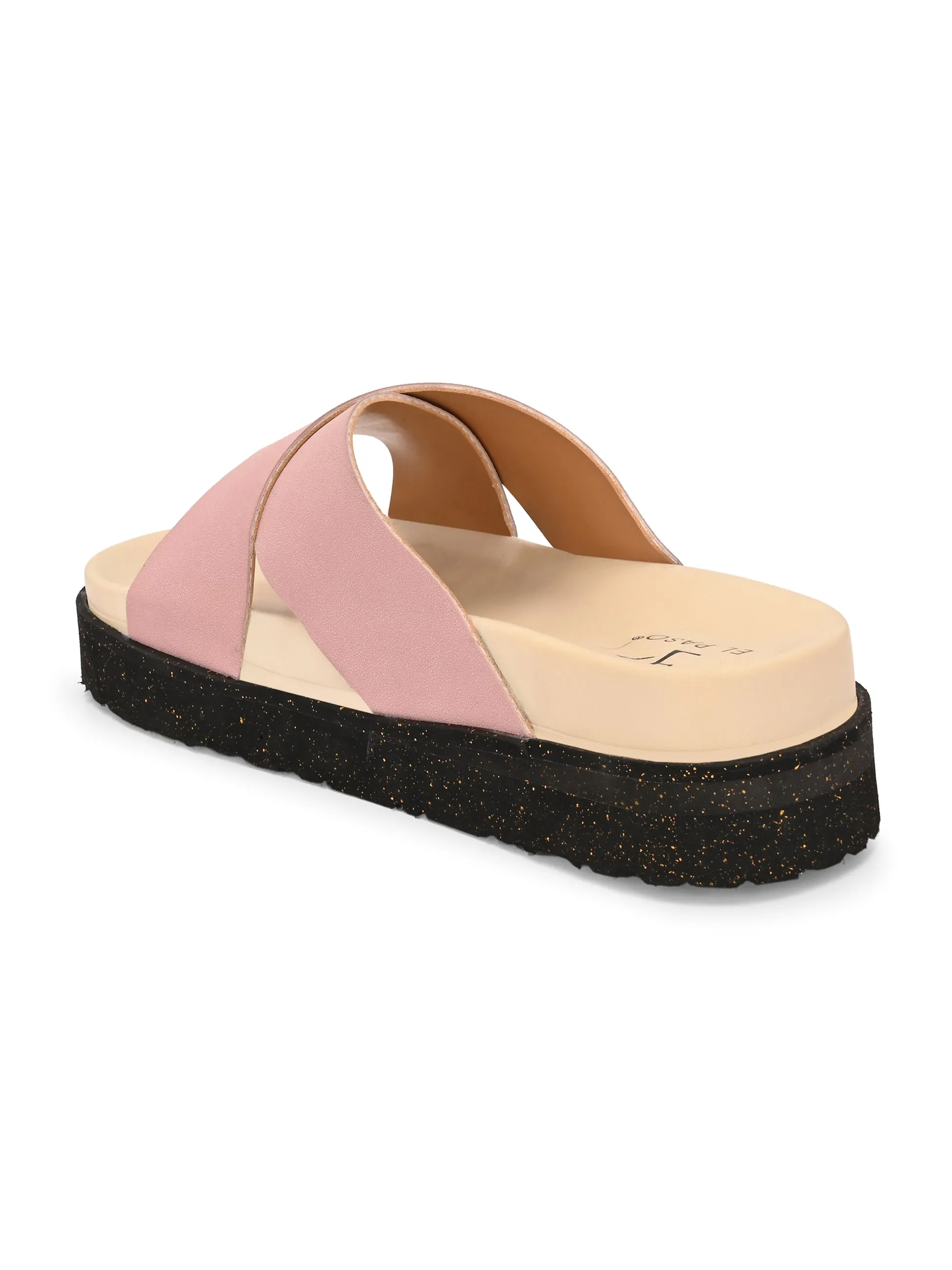 Women Leather Casual Slip On Flatforms Slip On Flatforms Sandals