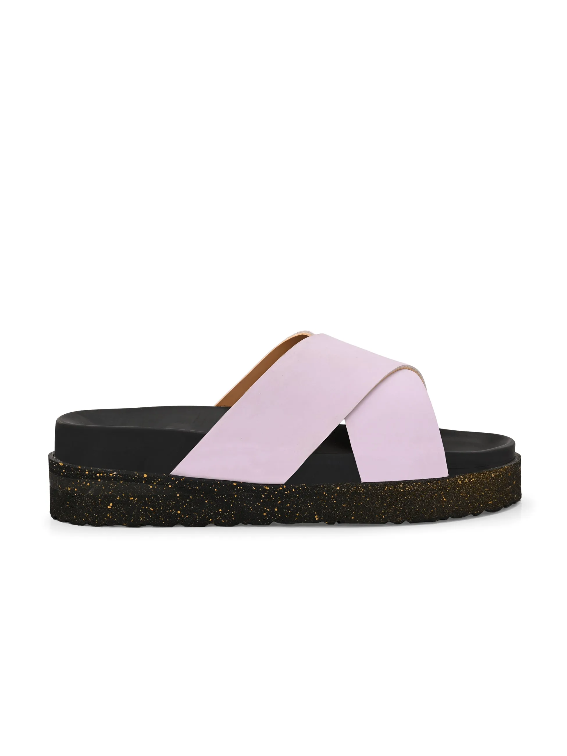 Women Leather Casual Slip On Flatforms Slip On Flatforms Sandals