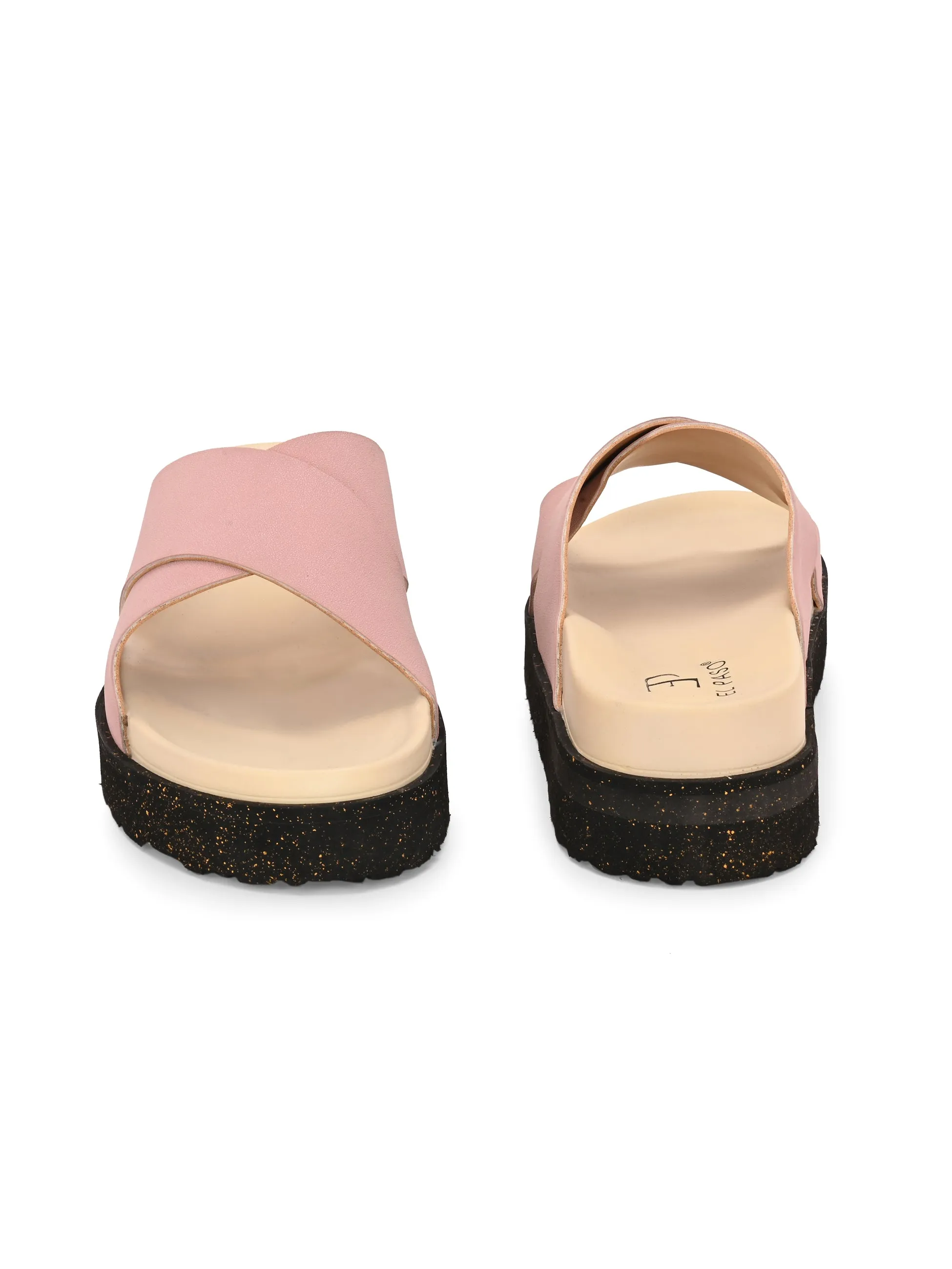Women Leather Casual Slip On Flatforms Slip On Flatforms Sandals