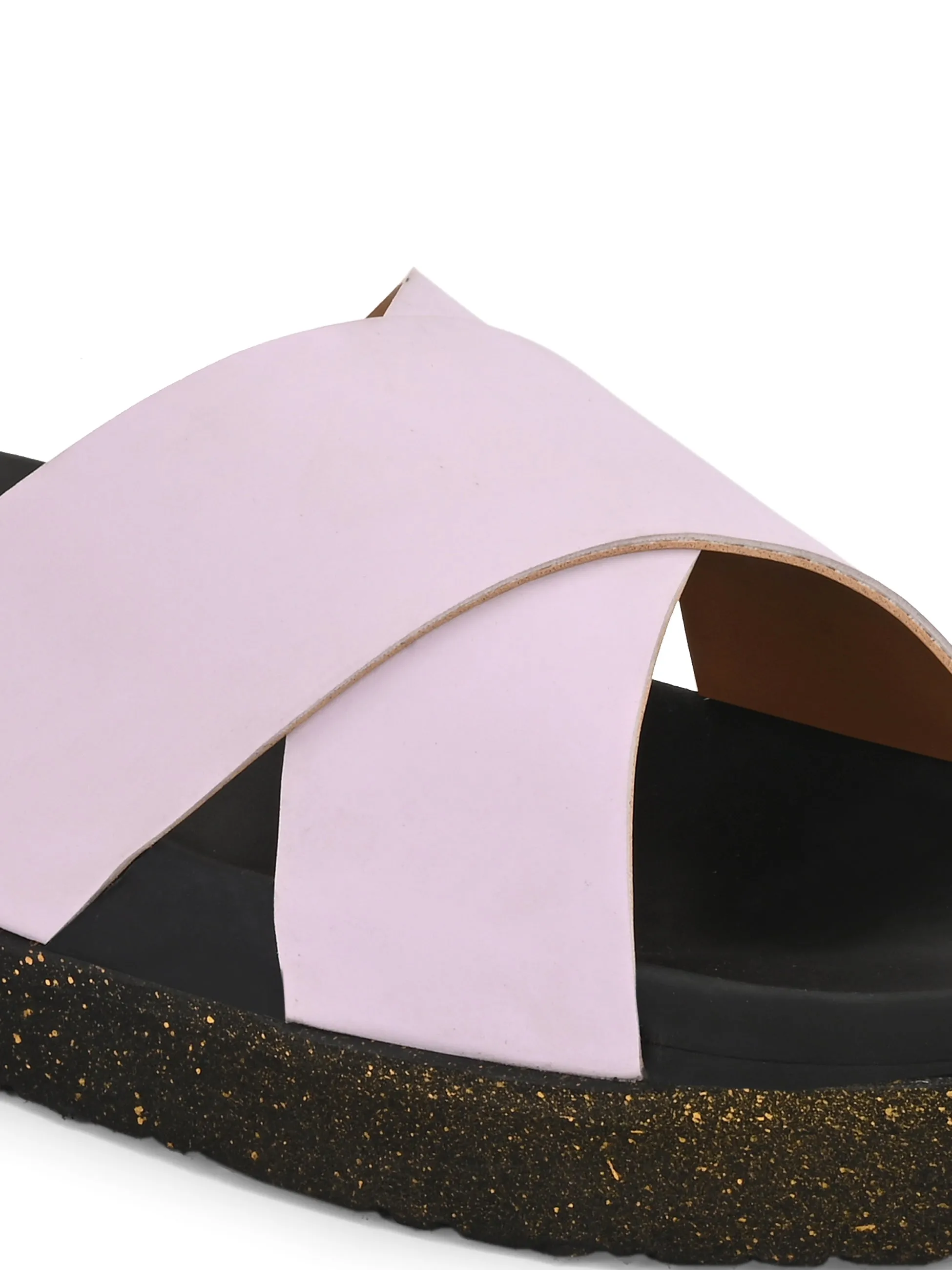 Women Leather Casual Slip On Flatforms Slip On Flatforms Sandals