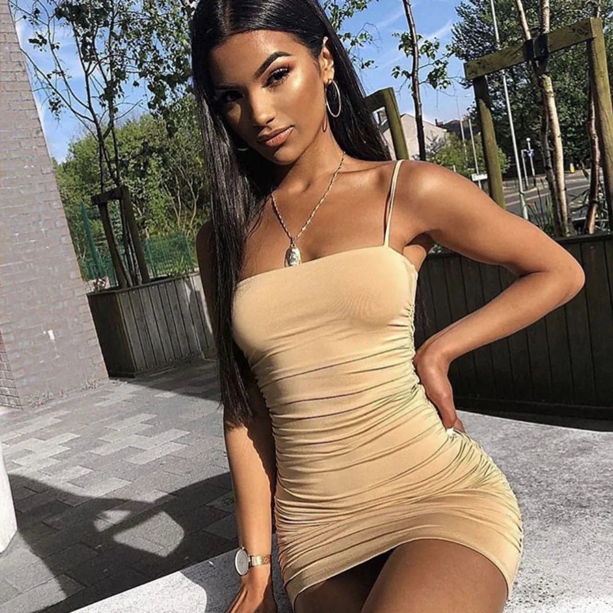 Women's Simple Camisole Sheath Dress