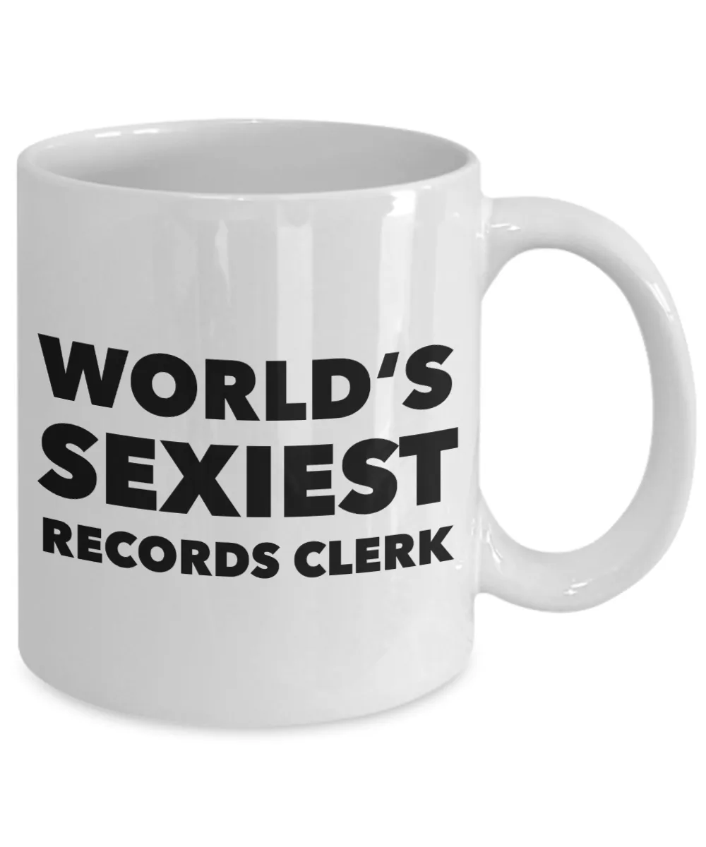 World's Sexiest Records Clerk Mug Medical Gift Ceramic Coffee Cup