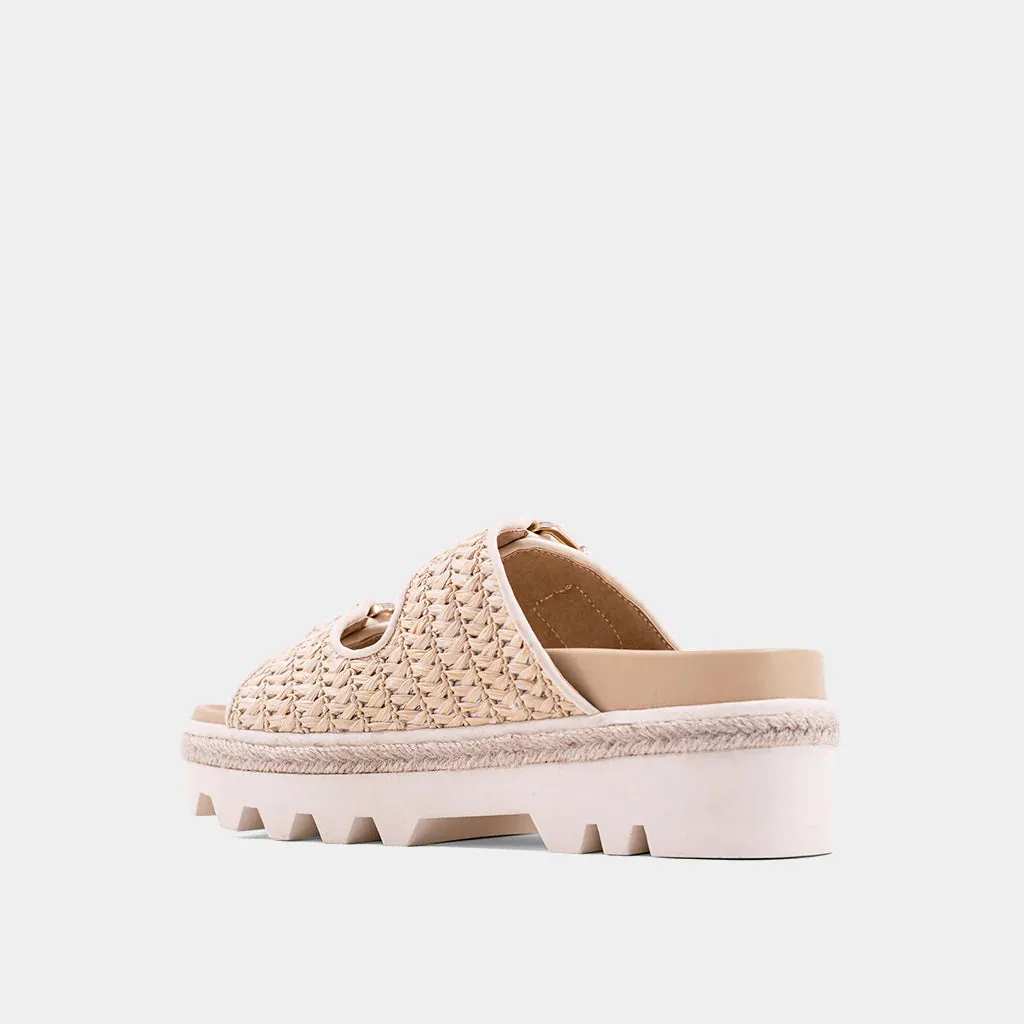 Xyla Sandal in Natural Woven
