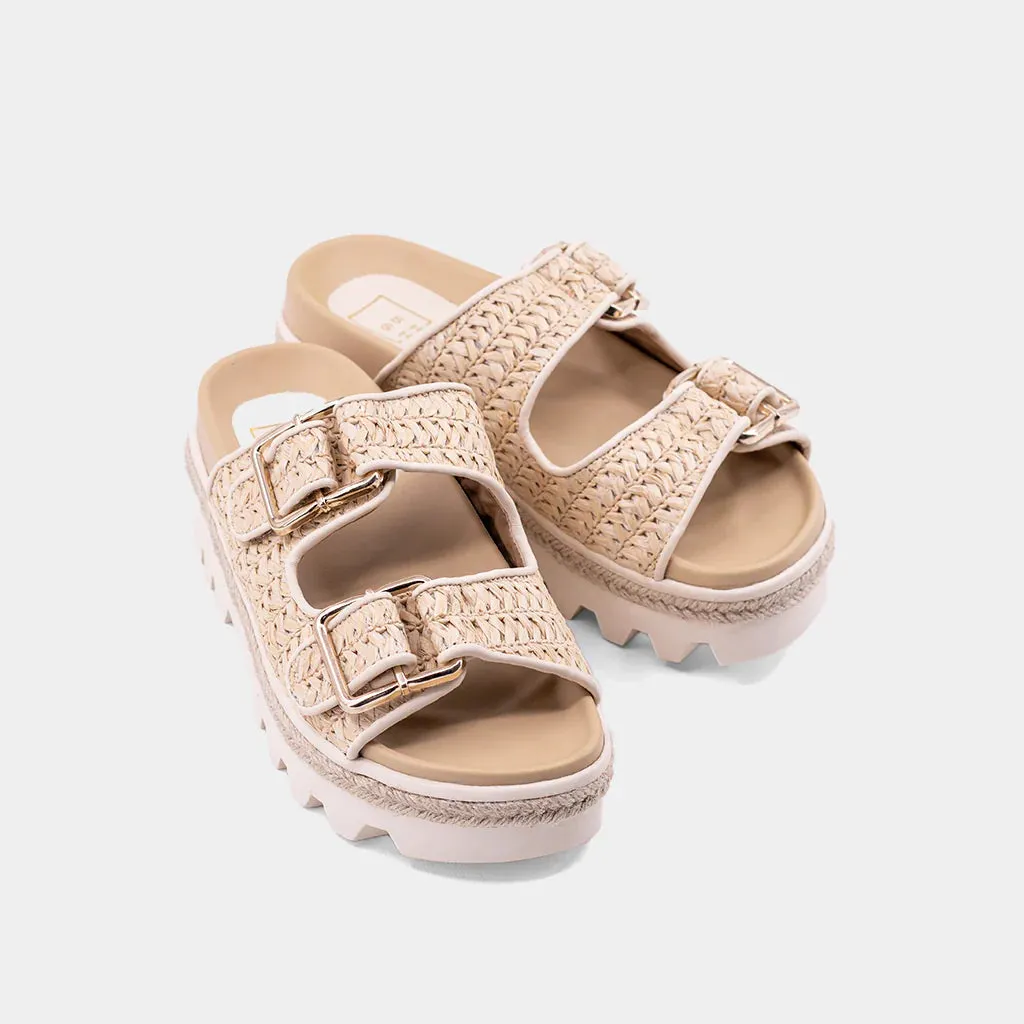Xyla Sandal in Natural Woven