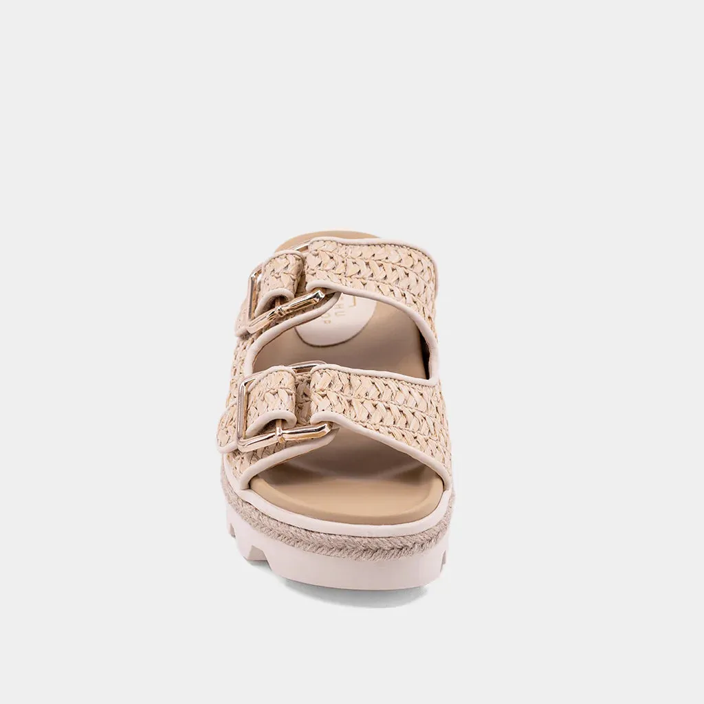 Xyla Sandal in Natural Woven