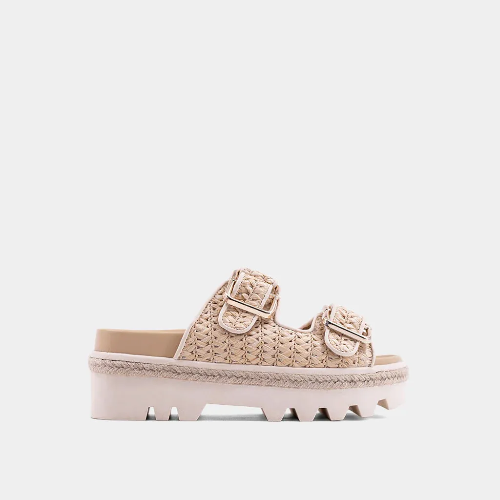 Xyla Sandal in Natural Woven